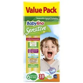 Babylino Sensitive No.6 Value Pack (13-18kg) Βρεφικές Πάνες, 38τεμ