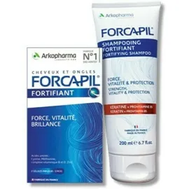Arkopharma PROMO Forcapil Συμπλήρωμα Διατροφής Κατά της Τριχόπτωσης 60 Κάψουλες - Fortifying Shampoo Σαμπουάν για Θρέψη με Κερατίνη και Προβιταμίνη Β5 200ml -50% στο