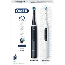 Oral-B iO Series 5 Duo Magnetic Black & White Ηλεκτρική Οδοντόβουρτσα 2τμχ