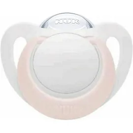 Nuk Star Ορθοδοντική Πιπίλα Σιλικόνης με Θήκη 0-6m (10.730.168) 1τμχ