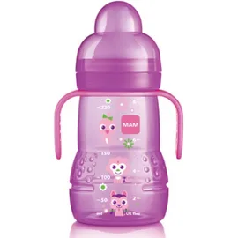 Mam Μπιμπερό Μετάβασης σε Ποτηράκι Trainer Ροζ 220ml, 6m+