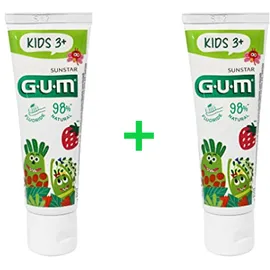 Gum Kids Promo Παιδική Οδοντόκρεμα Με Γεύση Φράουλα Για Παιδιά 3+ Ετών 50ml &amp; Δώρο 50ml