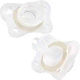 Chicco Physio Forma Mini Soft Πιπίλα όλο Σιλικόνη για 2-6m+ Χωρίς Κρίκο με Θήκη Διάφανο 2 Τεμάχια