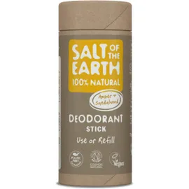 Salt of the Earth Vegan Use or Refill Αποσμητικό Stick Amber & Sandalwood 75gr