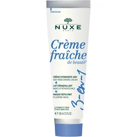 Nuxe Crème Fraiche De Beauté® 3 in 1 Προϊόν 48ωρη Ενυδατική Κρέμα + Γαλάκτωμα Ντεμακιγιάζ + Μάσκα Επαναπύκνωσης 100ml