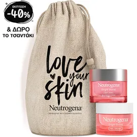 Neutrogena Promo (-40% Special Offer) Πακέτο Περιποίησης Για Λάμψη & Πρόληψη Γήρανσης Με Bright Boost Κρέμα Ημέρας 50ml & Κρέμα Νυκτός 50ml & Δώρο Τσαντάκι 1 τεμάχιο