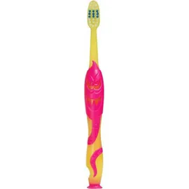 Elgydium Kids Monster Toothbrush Παιδική Οδοντόβουρτσα Κίτρινο - Ροζ για 2-6 Ετών 1 Τεμάχιο