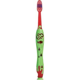 Elgydium Kids Monster Toothbrush Παιδική Οδοντόβουρτσα Κόκκινο - Πράσινο 2-6 Ετών 1 Τεμάχιο