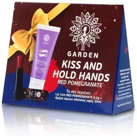 GARDEN Kiss & Hold Hands Πακέτο Lip Care Red Pomegranate, 5.2g & Κρέμα Χεριών Πλούσιας Υφής, 30ml