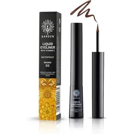 Garden Liquid Eyeliner Waterproof Αδιάβροχο Υγρό Eyeliner 02 Brown 4ml