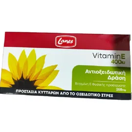 LANES Vitamin E 400iu Συμπλήρωμα Διατροφής με Αντιοξειδωτική Δράση 30caps