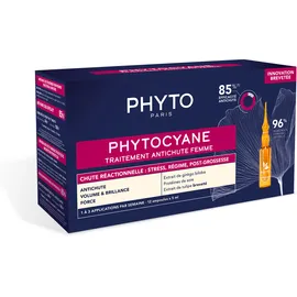 Phyto Αγωγή Κατά της Τριχόπτωσης για Γυναίκες PhytoCyane Anti-Hair Loss Treatment Progressive Hair Loss  12 X 5ml