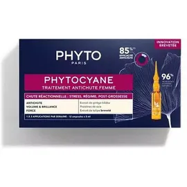 Phyto Phytocyane Women Anti-Hair Loss Treatment Reactive Hair Loss Θεραπεία Κατά Της Τριχόπτωσης Για Γυναίκες 12x5ml