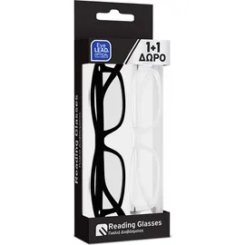 EyeLead Promo Γυαλιά Διαβάσματος Unisex Μαύρο Διάφανο 3.50  (1 +1 ΔΩΡΟ)