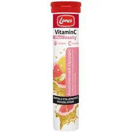 LANES Vitamin C 500mg Plus Beauty Pink Lemonade 20 αναβράζοντα δισκία