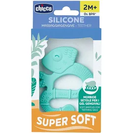 CHICCO Silicone Teether, Κρίκος Οδοντοφυίας Σιλικόνης 2Μ+, Τιρκουάζ - 1τεμ