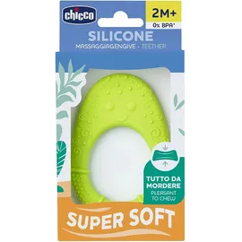 CHICCO Silicone Teether, Κρίκος Οδοντοφυίας Σιλικόνης 2Μ+, Πράσινος - 1τεμ