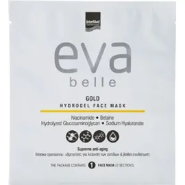 INTERMED Eva Belle Gold Hydrogel Face Mask, Mάσκα Yδρογέλης Λείανσης Ρυτίδων & Βαθιάς Ενυδάτωσης - 1τεμ
