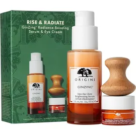 ORIGINS Σετ Rise & Radiate, Ginzing Into The Glow Brightening Serum - 30ml & Eye Cream - 5ml
