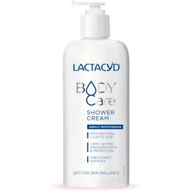 LACTACYD Body Care Deeply Moisturising Shower Cream, Κρεμώδες Ενυδατικό Αφρόλουτρο για Πρόσωπο & Σώμα - 300ml