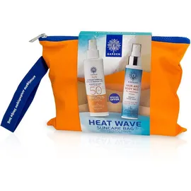 GARDEN Σετ Heat Wave Suncare Bag 3, Αντηλιακό Γαλάκτωµα Spray για Πρόσωπο & Σώμα SPF50 - 150ml & Hair & Body Mist Ocean Wave - 100ml