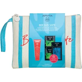 APIVITA Σετ Bee Sun Safe Hydra Fresh Gel-Cream SPF50 - 50ml & Δώρο  Express Μάσκα Προσώπου Αλόη - 2x8ml & Express Μάσκα Μαλλιών για Ενυδάτωση - 20ml