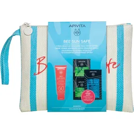 APIVITA Σετ Bee Sun Safe Hydra Sensitive SPF50+ - 50ml & Δώρο  Express Μάσκα Προσώπου Αλόη - 2x8ml & Express Μάσκα Μαλλιών για Ενυδάτωση - 20ml