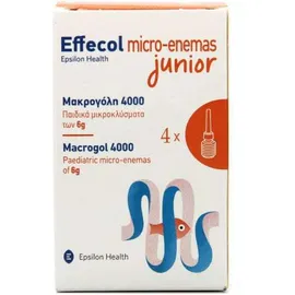 Epsilon Health Micro-Enemas Junior Macrogol Παιδικά Μικροκλύσματα 4000 4 x 6gr