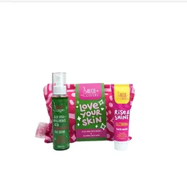 Aloe+ Colors Promo Love Your Skin Aloe Vera Serum 100ml & Face Mask Glowing 55ml