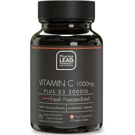 Pharmalead Vitamin C Plus D3 2000iu 1000mg 30 vegan tablets