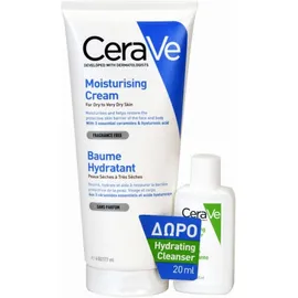 CeraVe Promo Moisturising Cream 177ml & Δώρο Hydrating Cleanser 20ml