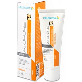 HELENVITA Atopure Baby Face Cream, Φυσική Καταπραϋντική Κρέμα Προσώπου για το Ευαίσθητο Βρεφικό Ατοπικό Δέρμα - 50ml