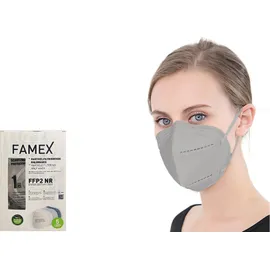 Famex Mask Μάσκες Προστασίας FFP2 NR Γκρι 10 τεμάχια