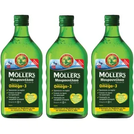 Moller`s 3 (Τρία) Μουρουνέλαιο (Cod Liver Oil) Lemon Flavour 250ml