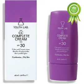 YOUTH LAB CC Complete Cream SPF30 Oily Skin, Πολυδραστική Ενυδατική Κρέμα με Χρώμα - 40ml
