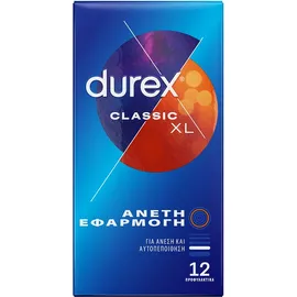 DUREX Classic XL, Προφυλακτικά με Άνετη Εφαρμογή - 12τεμ