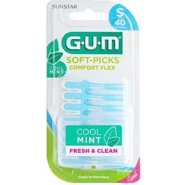 GUM Soft-Picks Comfort Flex Cool Mint, 669, Small, Εύκαμπτα Μεσοδόντια Βουτσάκια - 40τεμ