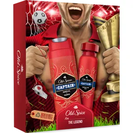 Old Spice PROMO For Men Footballer Captain Deodorant Αποσμητικό Spray 150ml - Shower Gel & Shampoo Αφρόλουτρο και Σαμπουάν 2 σε 1 250ml
