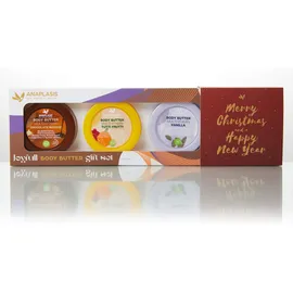 AnaPLASIS PROMO Christmas Joyfull Body Butter Multi Vitamin Chocolate Mousse 75ml - Tutti Frutti 75ml - Vanilla 75ml
