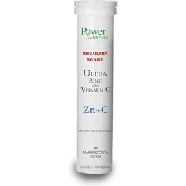 Power Of Nature The Ultra Range Ultra Zinc Plus Vitamin C 20 Αναβράζοντα Δισκία