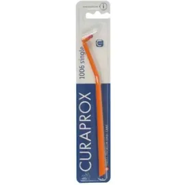 Curaden Curaprox 1006 Single Ειδική Οδοντόβουρτσα για Σιδεράκια και Εμφυτεύματα Πορτοκαλί 1 Τεμάχιο
