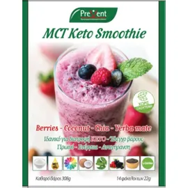 PreVent MCT Keto Smoothie Πρωτεϊνούχο Ρόφημα με Γεύση Μούρα-Καρύδα για τον Έλεγχο Σωματικού Βάρους 14 φακελάκια x 22gr
