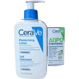 CeraVe PROMO Moisturizing Lotion 236ml & Δώρο Hydrating Foaming  Oil Cleanser 15ml