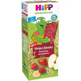 Hipp Μπάρες Βρώμης με Γεύση Βατόμουρο & Φράουλα 100gr για 12+ μηνών 5τμχ