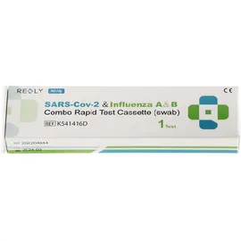 REALY SARS-Cov-2 & Influenza A & B Combo Rapid Test Ανίχνευσης Αντιγόνων Covid-19 & Γρίπης Τύπου Α/Β, 1τμχ