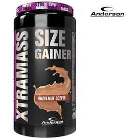 Anderson Xtra Mass Size Gainer Διατροφικό Συμπλήρωμα Πρωτεΐνης Ορού Γάλακτος Για Αύξηση Μυϊκής Μάζας με Γεύση Huzelnut Coffee 1100gr