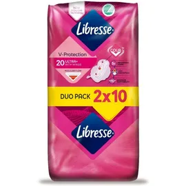Libresse V-Protection Ultra+ Duo Pack Σερβιέτες Με Φτερά 20τμχ