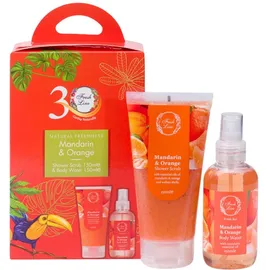 FRESH LINE Mandarin & Orange Shower Scrub 150ml + Body Water 150ml PROMO