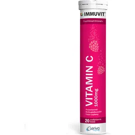 Leriva Immuvit Συμπλήρωμα με Vitamin C 1000mg & Βιοφλαβονοειδή (Βατόμουρο) 20 Αναβράζοντα Δισκία