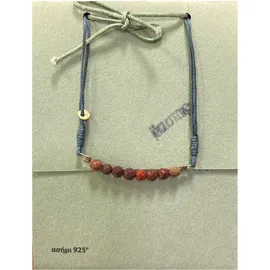 Jo Crystal Therapy Βραχιόλι Κρυσταλλοθεραπείας με κορδόνι - Ίασπις